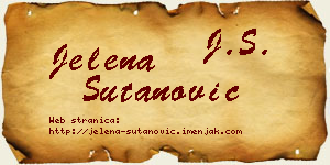 Jelena Šutanović vizit kartica